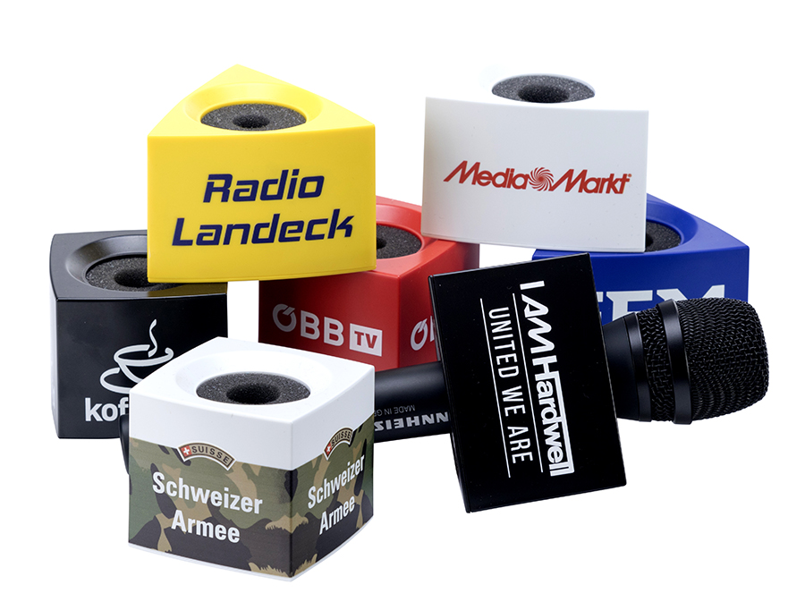 Microphone flags that put your brand in view